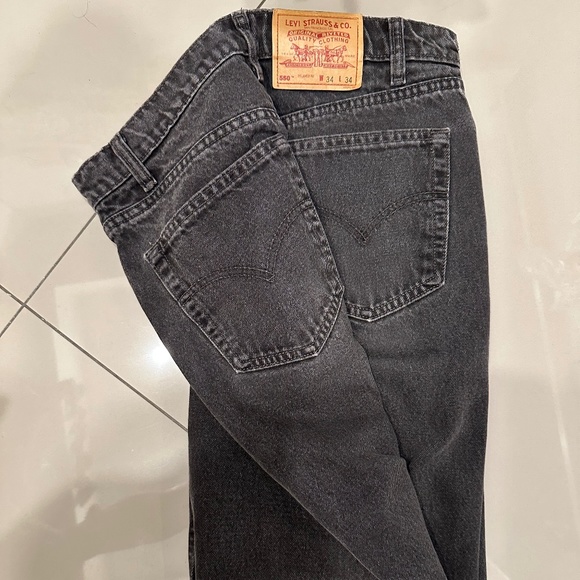 パンツ 90s Levi's 550 made in USA BLACK DENIM Vintage Levis 550 Black Jeans 30x34 NWD Made in the USA | eBay